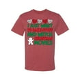 thumbnail image 2 of I Just want to Make Stuff and Watch Christmas Movies Ugly Christmas Sweater Men's Graphic T-Shirt, Vintage Heather Red, Small, 2 of 3