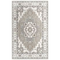 Alora Decor Conley Beige 5'X7'6" Tufted Wool Rug