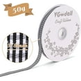 thumbnail image 2 of Gingham Ribbon, 50Yd Buffalo Checker Ribbons Crafts Ribbon Light Blue for DIY Project Picnic School Art Class Gift Wrapping, 2 of 10