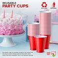 thumbnail image 3 of Stock Your Home Red Plastic Cups Disposable, 16oz (100 Count) Heavy-Duty, Large Party Cup Pack Bulk Pack for Drinking Punch, Soda, Wine, Beer, 4th of July, Halloween, 3 of 7