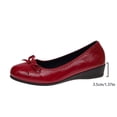 thumbnail image 6 of Women Dressy Flat Shoes Slip on Office Work Shoes with Front Bowknot, Ladies Business Casual Comfortable Low Heels Shoes Outdoor Wear Versatile Plus-Size Loafers, 6 of 10