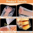 thumbnail image 3 of Fusion Bread Bags with Ties, 72 Pack Clear Bread Bags for Homemade Bread and 100 Ties, Adjustable Reusable Plastic Bread Bags, Bread Loaf Bags for Home Bakers and Bakery Owners, 3 of 7