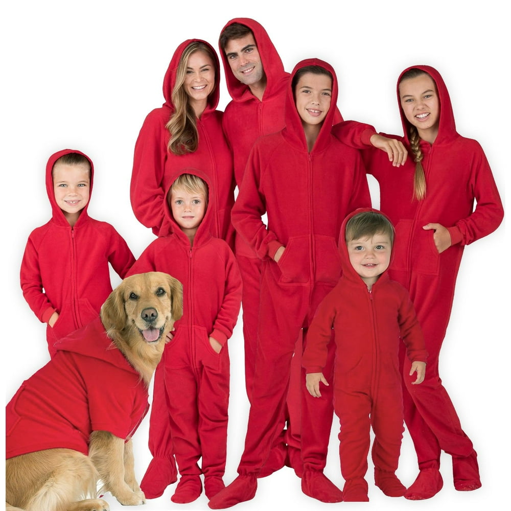 Footed Pajamas Footed Pajamas Family Matching Chilli Red Hoodie