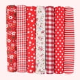 thumbnail image 4 of Cheers.US 7Pcs/Set Bright-colored Fabric Printed Bundle Squares Floral Patchwork Sewing Quilting Bundles Fabric for DIY Scrapbook Craft Making, 4 of 8