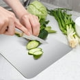 thumbnail image 5 of 9x6 Inch Stainless Steel Cutting Board Double Sided Metal Chopping Board for Kitchen Meat and Vegetable Prep Dishwasher Safe, 5 of 5