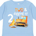 thumbnail image 4 of Inktastic Two and Digging It Bulldozer 2nd Birthday Boys or Girls Long Sleeve Toddler T-Shirt, 4 of 5