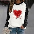 thumbnail image 2 of Gibobby Sudadera con forro polar Mujer Blusa con capucha y cuello redondo con estampado de amor para el día de San Valentín para mujer (Negro, XL), 2 of 4