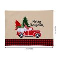 thumbnail image 2 of kurtrusly Christmas Placemats Car Forest Old Man Pattern Cutlery Pad Dust-proof Protective Table Mat Home Camping Navidad Accessories, 2 of 5