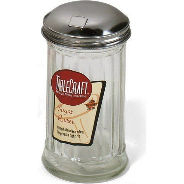 Kitchen Glass Table Sugar Dispenser Shaker Pourer Diner Retro Vintage