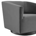 thumbnail image 7 of Modway Twist Swivel Chair Performance Velvet Set of 2 in Gray, 7 of 7