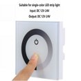 thumbnail image 3 of DC 12V-24V Touch Panel LED Light Dimmer Smart Controller Wall Mounted Switch (White), 3 of 5