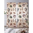 thumbnail image 3 of Brown Coastal Sheer Curtains 96 Inch Length 2 Panels Set, Shell Conch Ocean Underwater Voile Window Treatment Semi Sheer Long Curtains Drapes for Bedroom/Living Room/Kitchen 52"x96"x2, 3 of 7