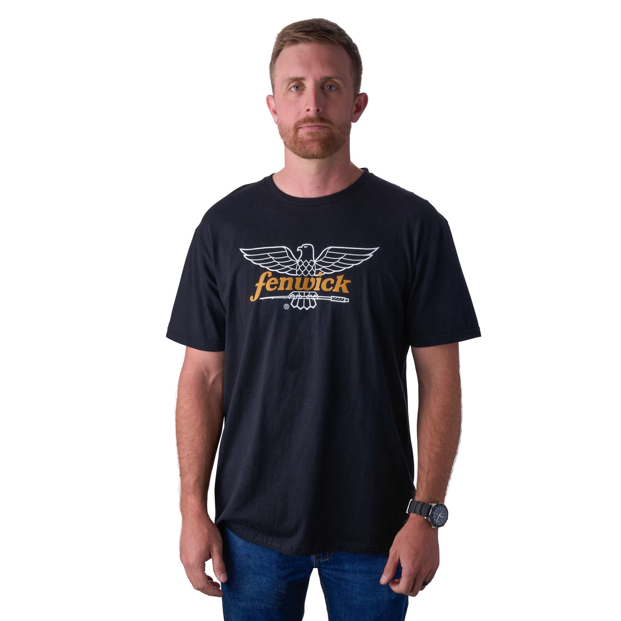 Fenwick Logo Short Sleeve T-Shirt, Black, Size M