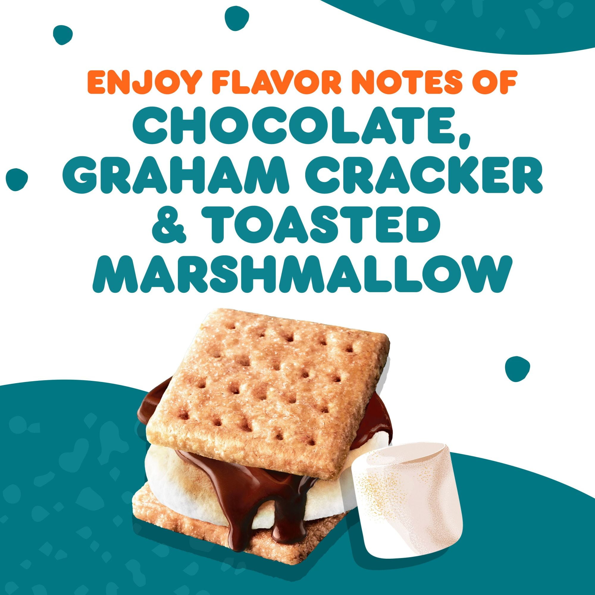 Dunkin Smores Artificially Flavored Coffee, Medium Roast, Keurig K-Cup Pods, 22 Count Box