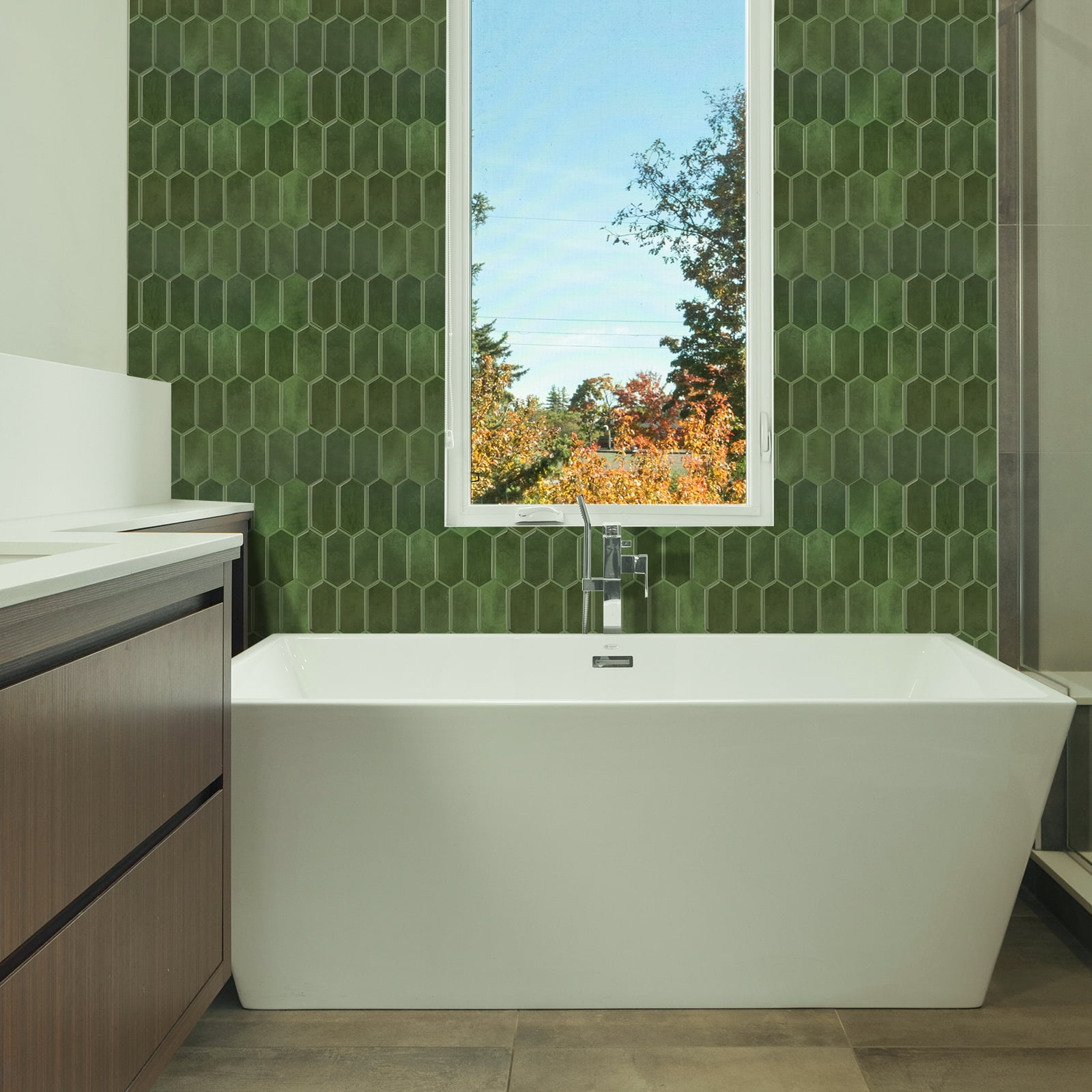 Peel and Stick Backsplash 3D Stick On Vinyl Sticker Thicker Upgrade Waterproof Mosaic Tiles 12 X 12 Inch (Set Of 10)