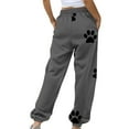 thumbnail image 4 of Sakmal Womens Sweatpants Gray High Waisted Joggers Pants Athletic Graphic Workout Joggers for Women L, 4 of 4