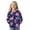 Blue Pink Purple Frangipani Flower, variant on Zipper Front Hoodies Girls Long Sleeve Sweatshirt Pink Cherry Floral Panda Print Kids Fleece Jacket with Pockets Fall Top Winter Clothes, L