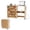 Rosewood, variant on Folding Sewing Machine Table with Power Strip, Rolling Craft Station with Lockable Wheels, Storage Trays & Shelf, Space-Saving Sewing Machine Cabinet for Small Spaces