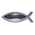 thumbnail image 2 of Christian Fish Philippians 4:13 Emblème Chrome, 2 of 4
