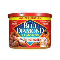 Blue Diamond Almond, Mikes Hot Honey Almonds Flavored Snack Nuts, 6 oz. Resealable Can