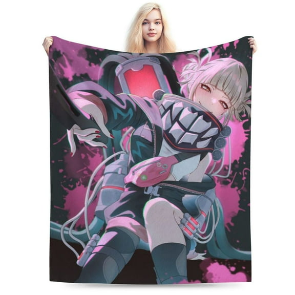 My Hero Academia Himiko Toga Bed Blanket Air Conditioner Quilt Ultra Soft Flannel Blanket All Season Fuzzy Blanket Reversible Fluffy Plush Blanket 50"X40"