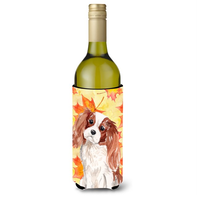 "Treasures Blenheim Cavalier Spaniel Otoño Decorativo Botella Abrazadera, 750ml, Multicolor" Caroline's Treasures BB9498LITERK