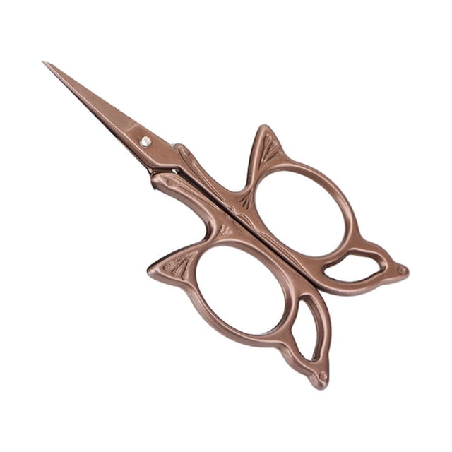 Speravity Tijeras de sastre profesional de acero inoxidable para coser y bordar tijeras fáciles de bordar Herramientas y ferretería color de té