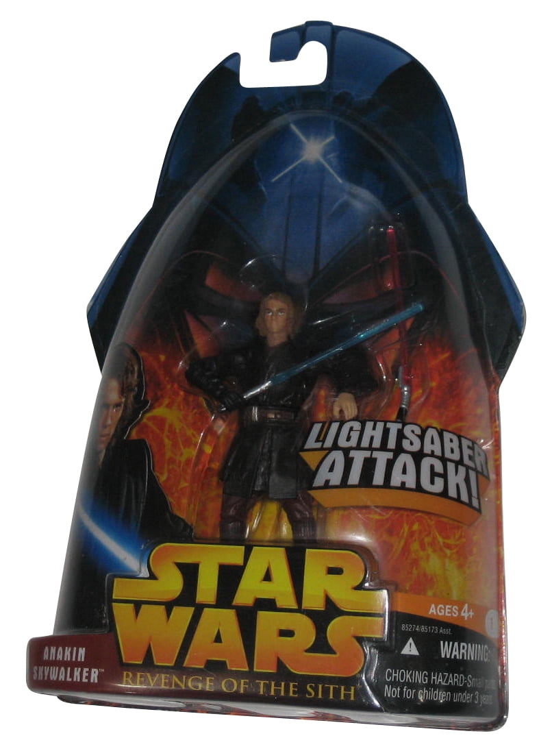 Hasbro Star Wars Revenge of the Sith Anakin Skywalker Lightsaber Attack Action Figure for sale online 