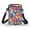 American Flag Pattern, variant on Ice Cream Pattern Crossbody Crossbody Bags, with Zipper, Outdoor Travel Polyester 4.33"x1.97"x7.09"