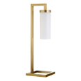 thumbnail image 1 of Henn&Hart Modern Metal Table Lamp with Glass Shade in Gold/White Milk, 1 of 3