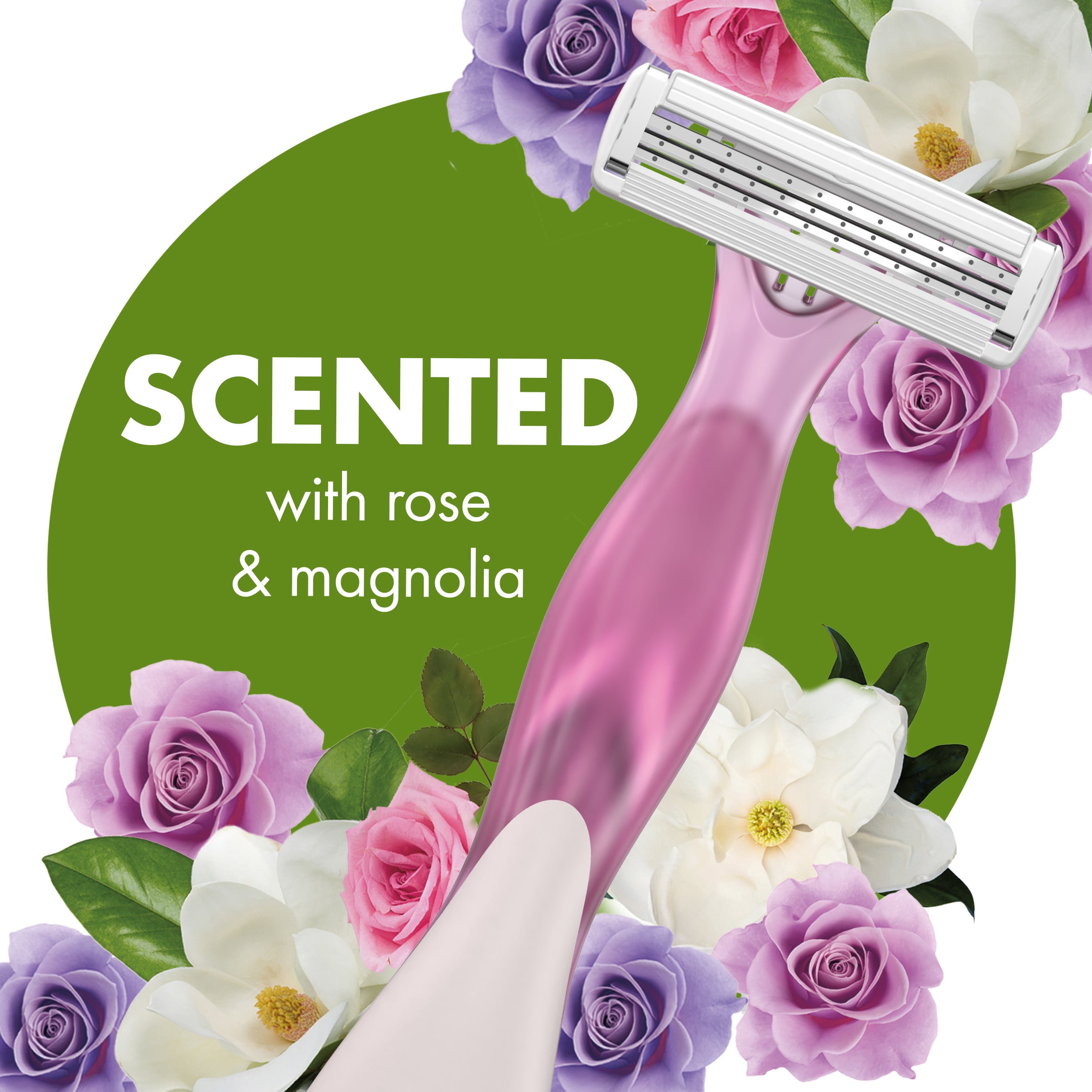 BIC Soleil Escape Rose and Magnolia Scented 3-Blade Women's Manual