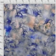 thumbnail image 4 of oneOone Polyester Spandex Blue Fabric Abstract Floral Quilting Supplies Print Sewing Fabric By The Yard 56 Inch Wide, 4 of 4