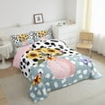 thumbnail image 3 of Manfei Colorful Butterfly 3pcs King Size Comforter Sets,Floral Sunflower Bedding Comforter Set,Cow Print Super Cozy Bedding Set,Lightweight Cartoon Room Decoration,Reversible, 3 of 8