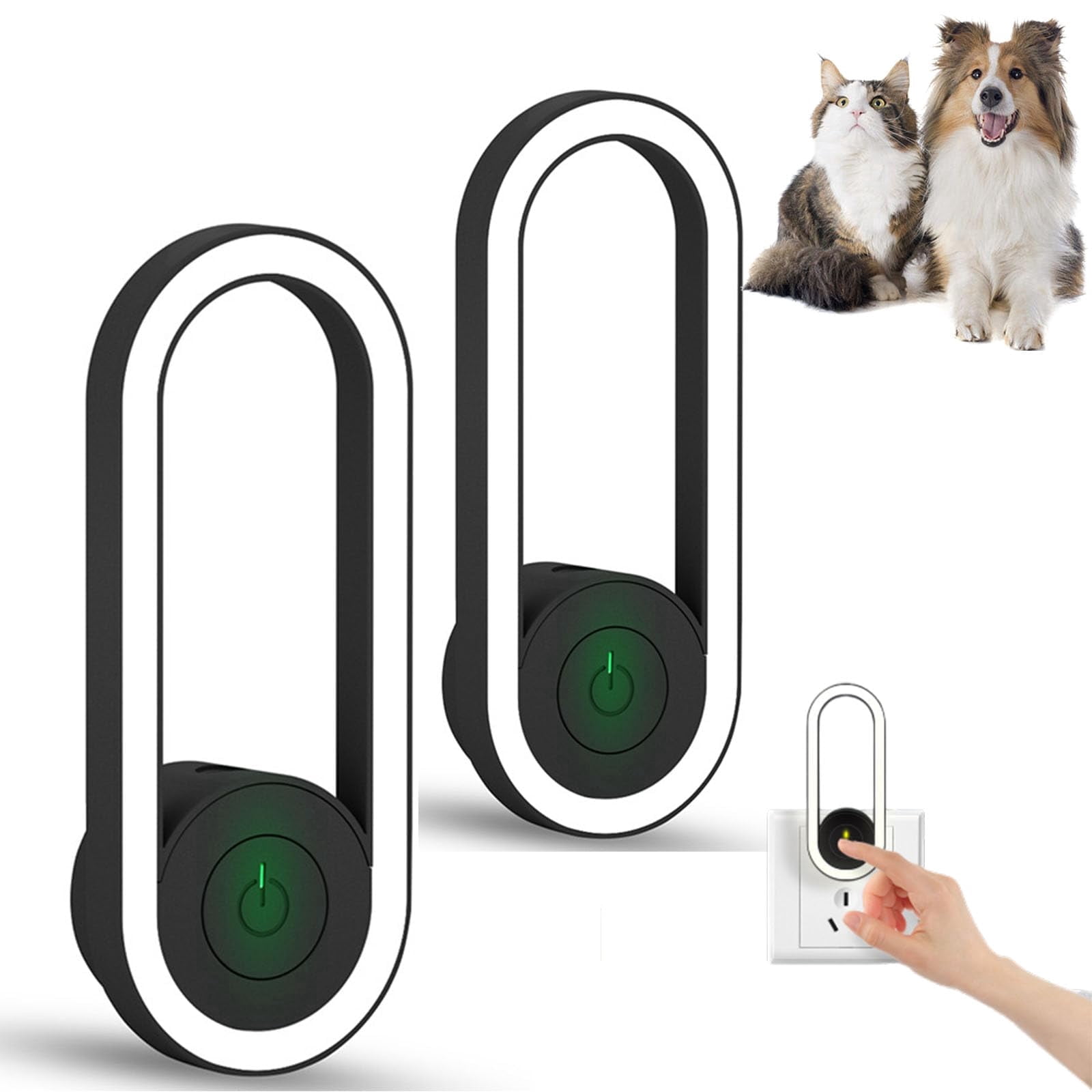 Pet Tags Remote Dog Trainer with Vibration and Sound, Black