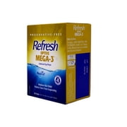 Refresh Optive Mega-3 Lubricant Eye Drops, Preservative-Free, 0.01 fl oz, 30 Vials, 3 Pack