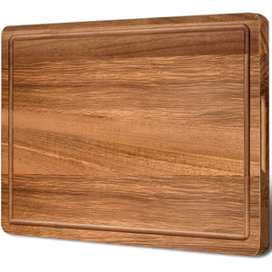 TINANA Acacia Wood Cutting Board, 17 x 12 Inches