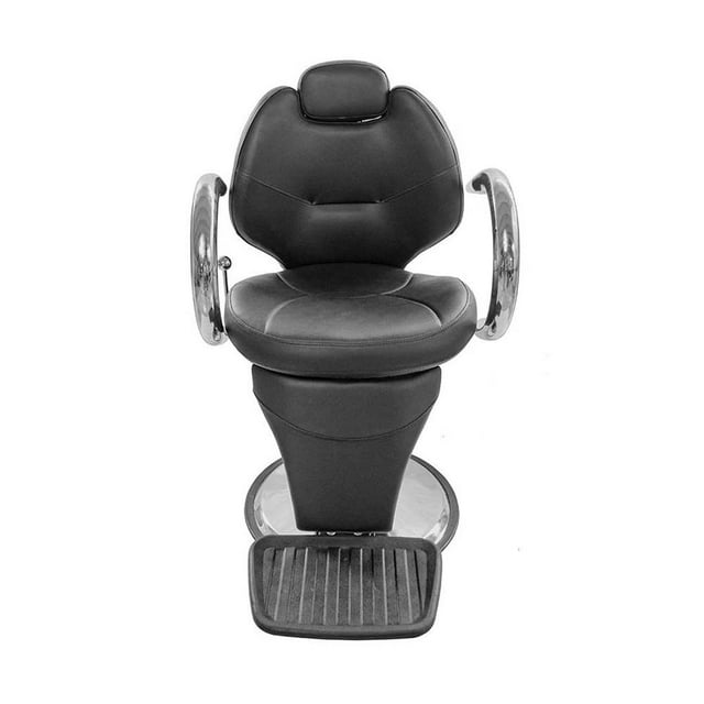 Silla Hidráulica Para Barbería Estética Vanlig Palermo Color Negro