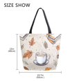 thumbnail image 5 of FORMRS Womens Canvas Tote Bag with Zipper Inner Pocket Shoulder Handbag, Fall Coffee, 5 of 7