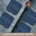 thumbnail image 6 of 3drose, Eighties Beautiful Blue on Grey Abstract Curve Repeat Pattern, Set of 4 Coasters - Soft, 6 of 7