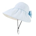 thumbnail image 4 of HONHUZH Summer Hats Womens Wide Brim Sun Hat Foldable Ponytail Hole Summer Beach Travel Cap, 4 of 7