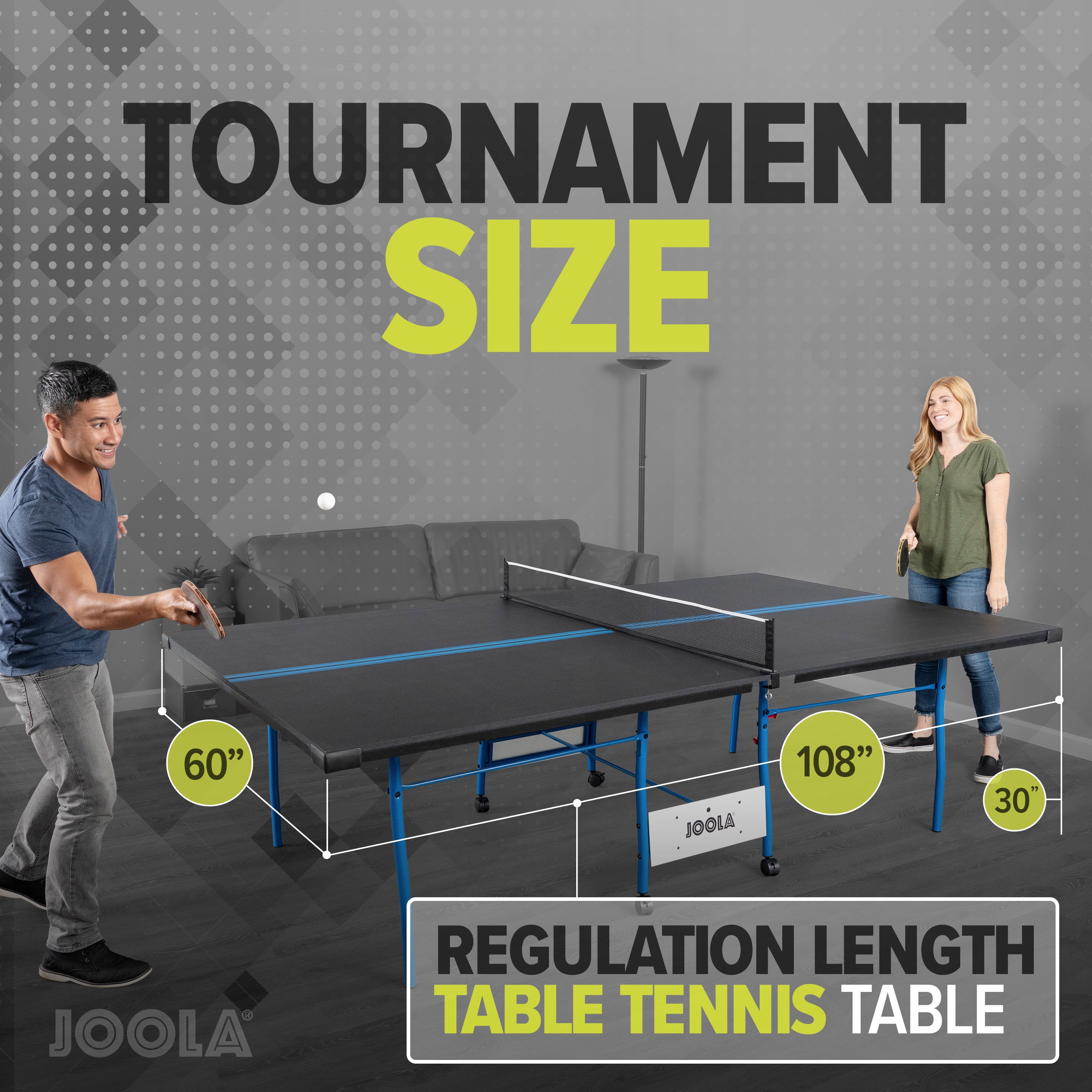 tournament size table tennis