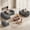 Dark Gray(Sofa+Ottoman+Loveseat+Armchair), variant on Sofa, L-Shaped Sofa Couch with Deep Seat and Movable Footrest Sofa for Office|Living Room, Gray