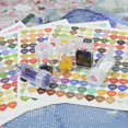 16 Sheets Diamond Painting Labels Self Adhesive Color Number Stickers ...