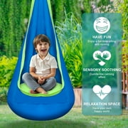 Kids Pod Swing Hanging Seat Child Hammock Chair Indoor and Outdoor Sensory Swing 100% Cotton Loading Capacity 176 lbs