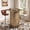 Brown, variant on Fnova Square Pub Table with Built-in Metal Footrest Ring, 39.4" Bar Height Rustic Industrial Bistro Table for Kitchen, Home Bar, Apartment, Black