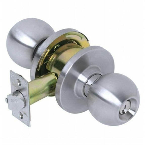 Tell Manufacturing Cl100035 Empire Grade 2 Heavy-Duty Storeroom Knob Satin Stainless Steel