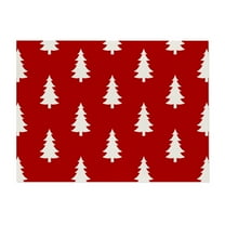 Dmlowu Cotton Christmas Placemats - Heat Proof Placemats, Non-Slip Table Mats for Party Holiday Decor, 13x17" Merry Christmas Tree Decorations Placemats for Dining Table