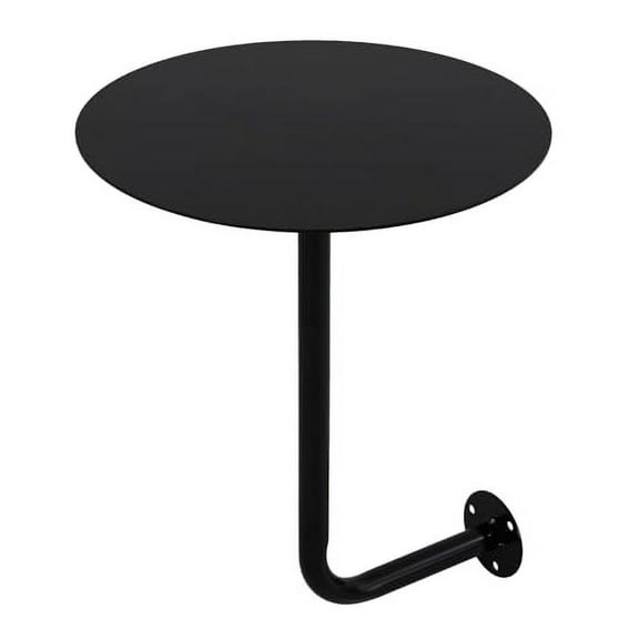 Bar Table Wall Mounted Coffee Table Black Pub Table Round Table Iron Cocktail Table Bistro Table for Bar Kitchen Dining Room 13.78" Dx17.72 H