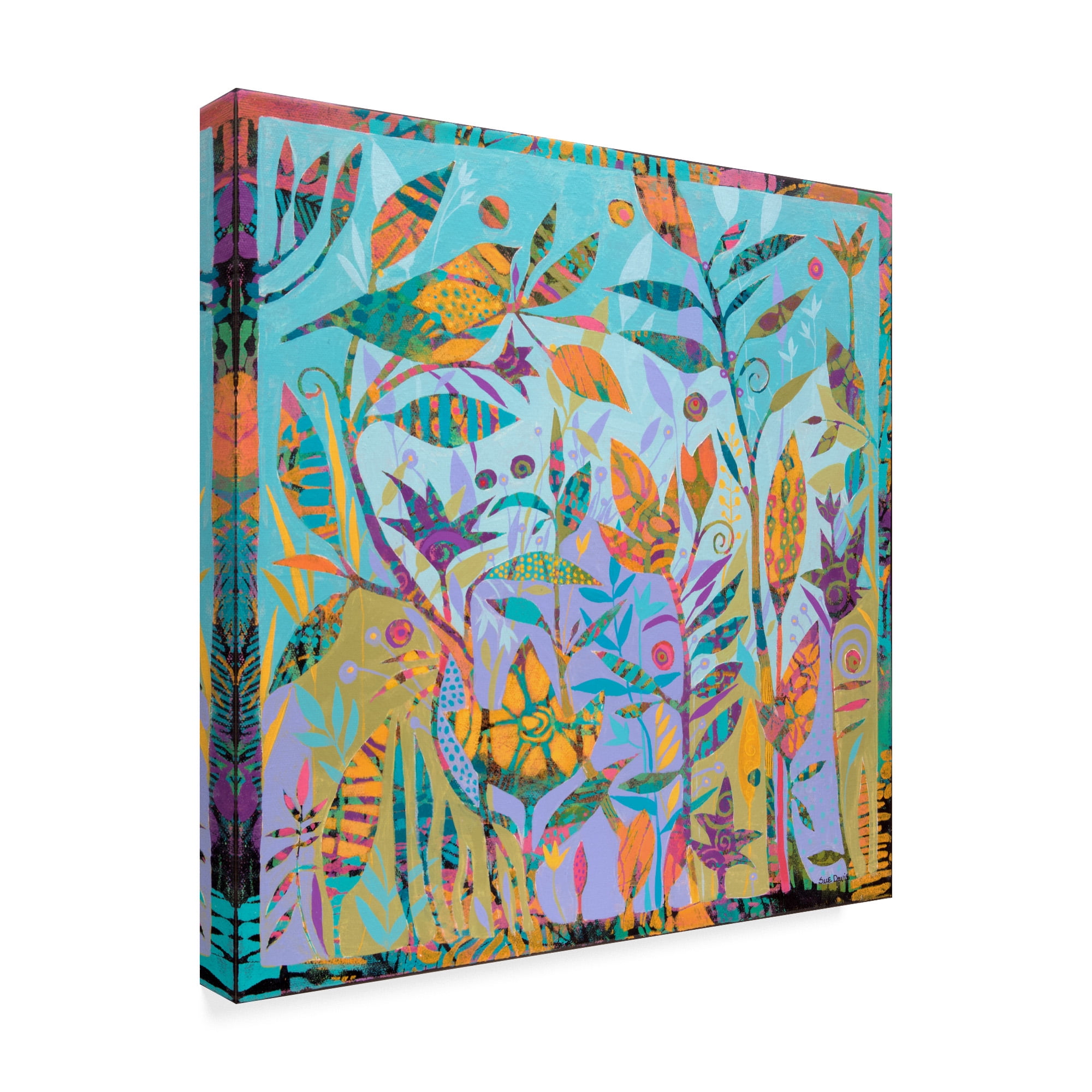 Trademark Fine Art 'Enchanted Garden Abstract Modern' Canvas Art by Sue Davis