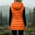 thumbnail image 4 of Ghalytn Women's Hooded Puffer Vest, Sleeveless Zip-Up Quilted Jacket with Drawstring Hem and Pockets, 4 of 7